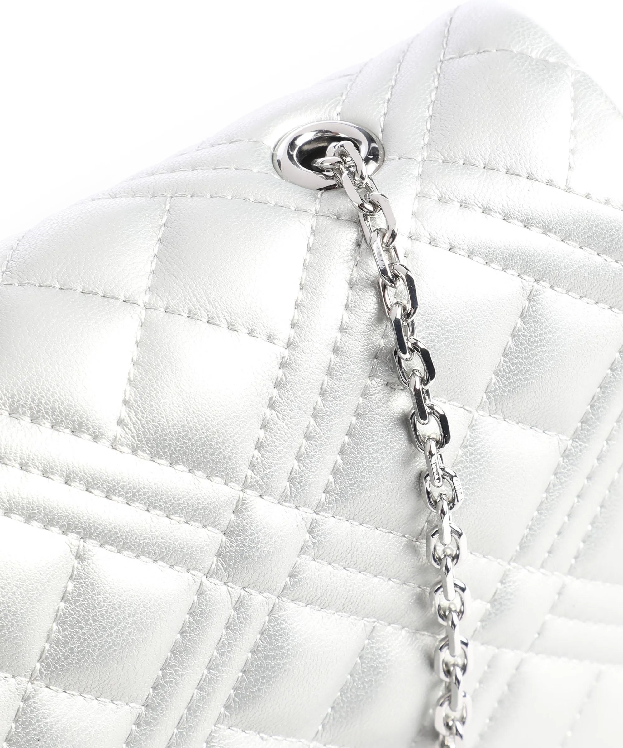  Love Moschino Smart Daily Borsa a tracolla pelle sintetica argento  