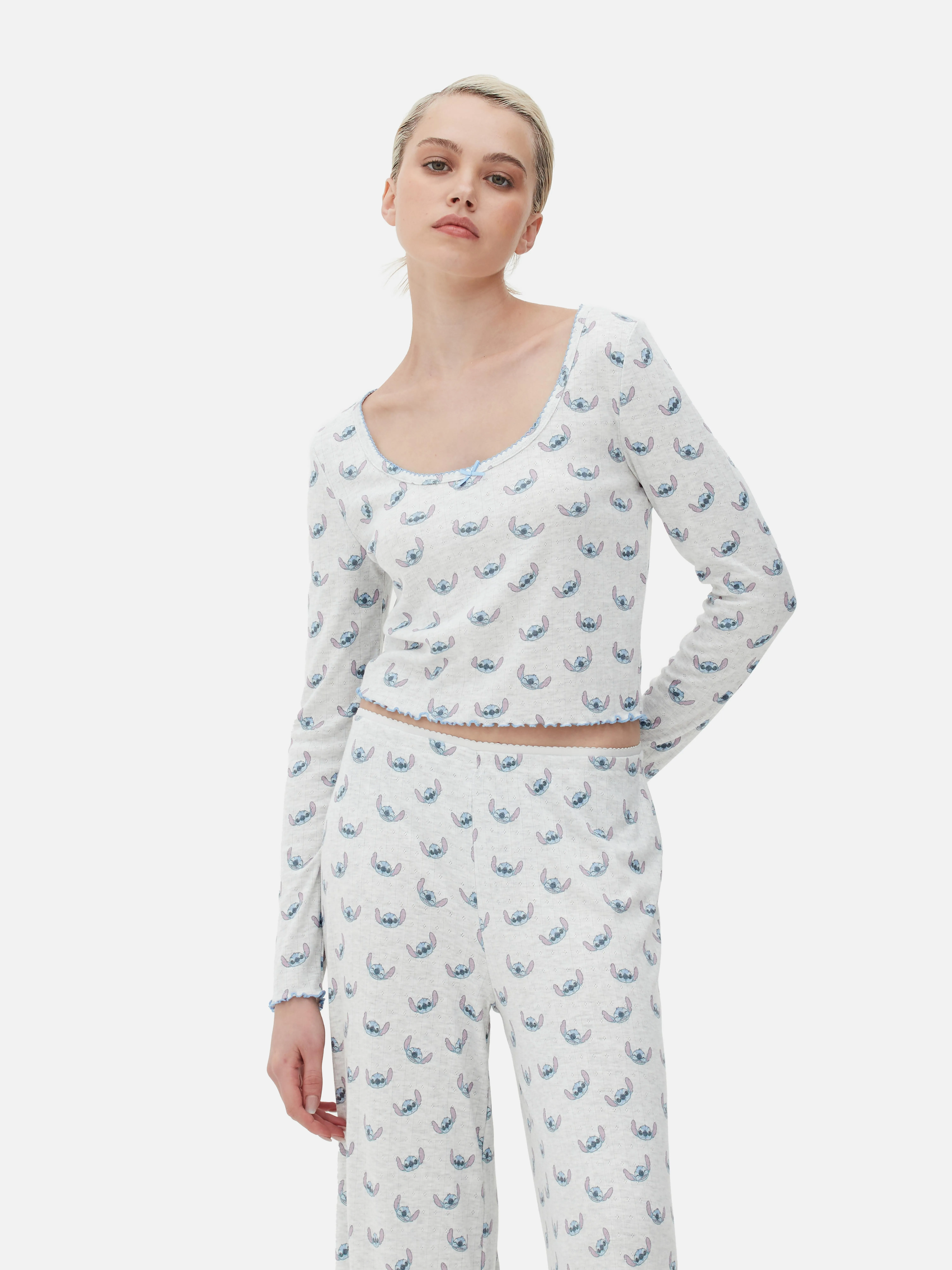 Maglia pigiama traforata coordinata Stitch Disney