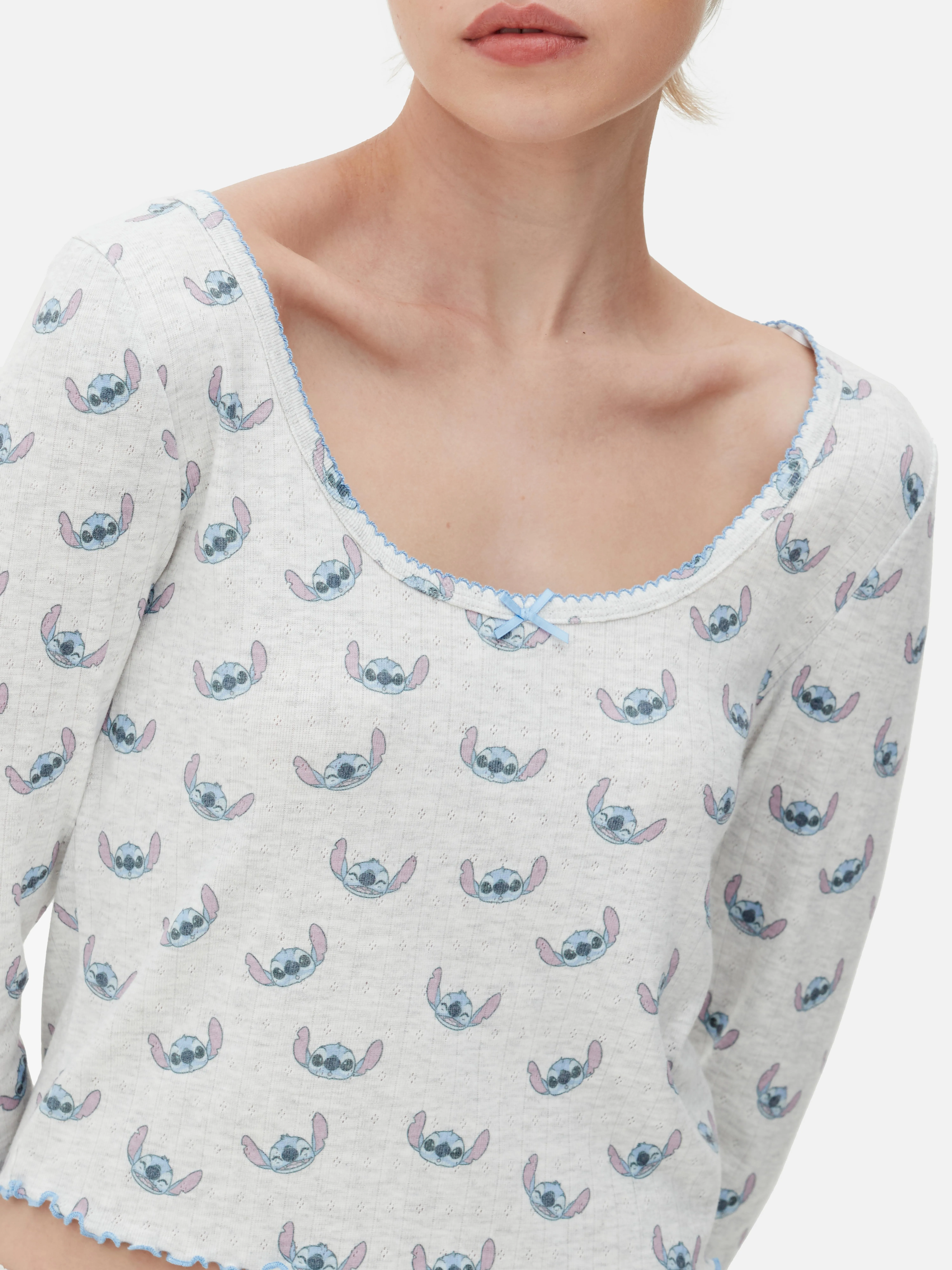 Maglia pigiama traforata coordinata Stitch Disney