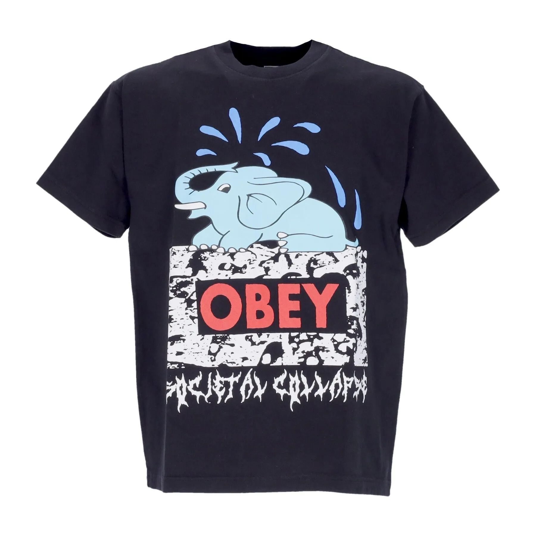 Maglietta Uomo Societal Collapse Heavyweight Tee Off Black