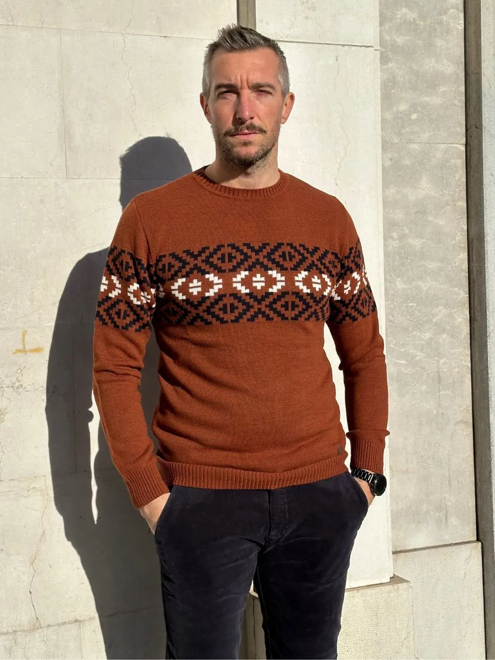 Maglione girocollo greche