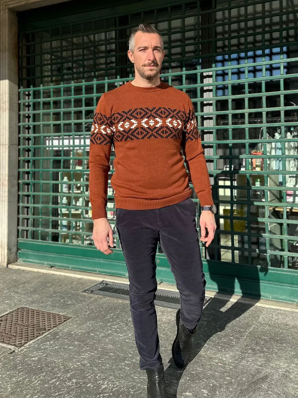 Maglione girocollo greche