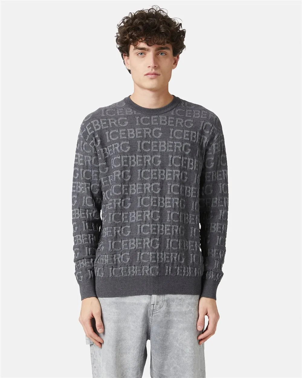 Maglione in lana con logo