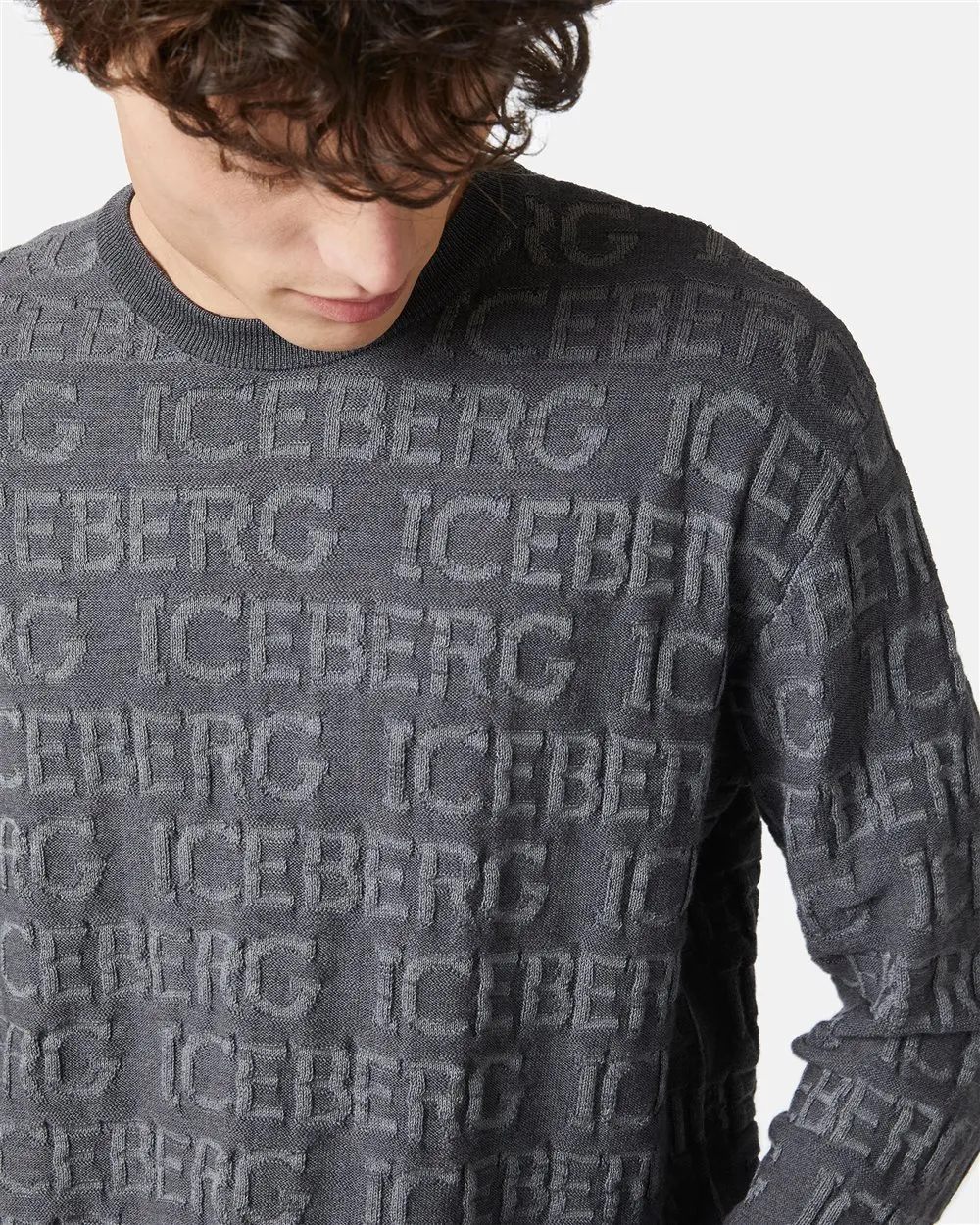 Maglione in lana con logo