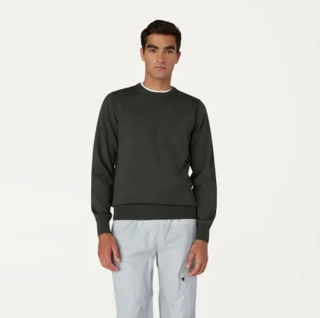 Maglione K-way Sebastien K6113BW Lana Merino 890 Verde