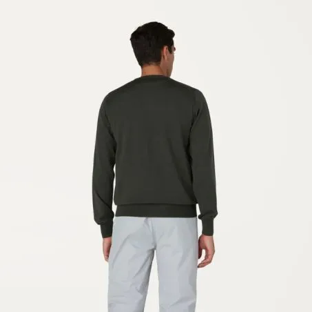 Maglione K-way Sebastien K6113BW Lana Merino 890 Verde