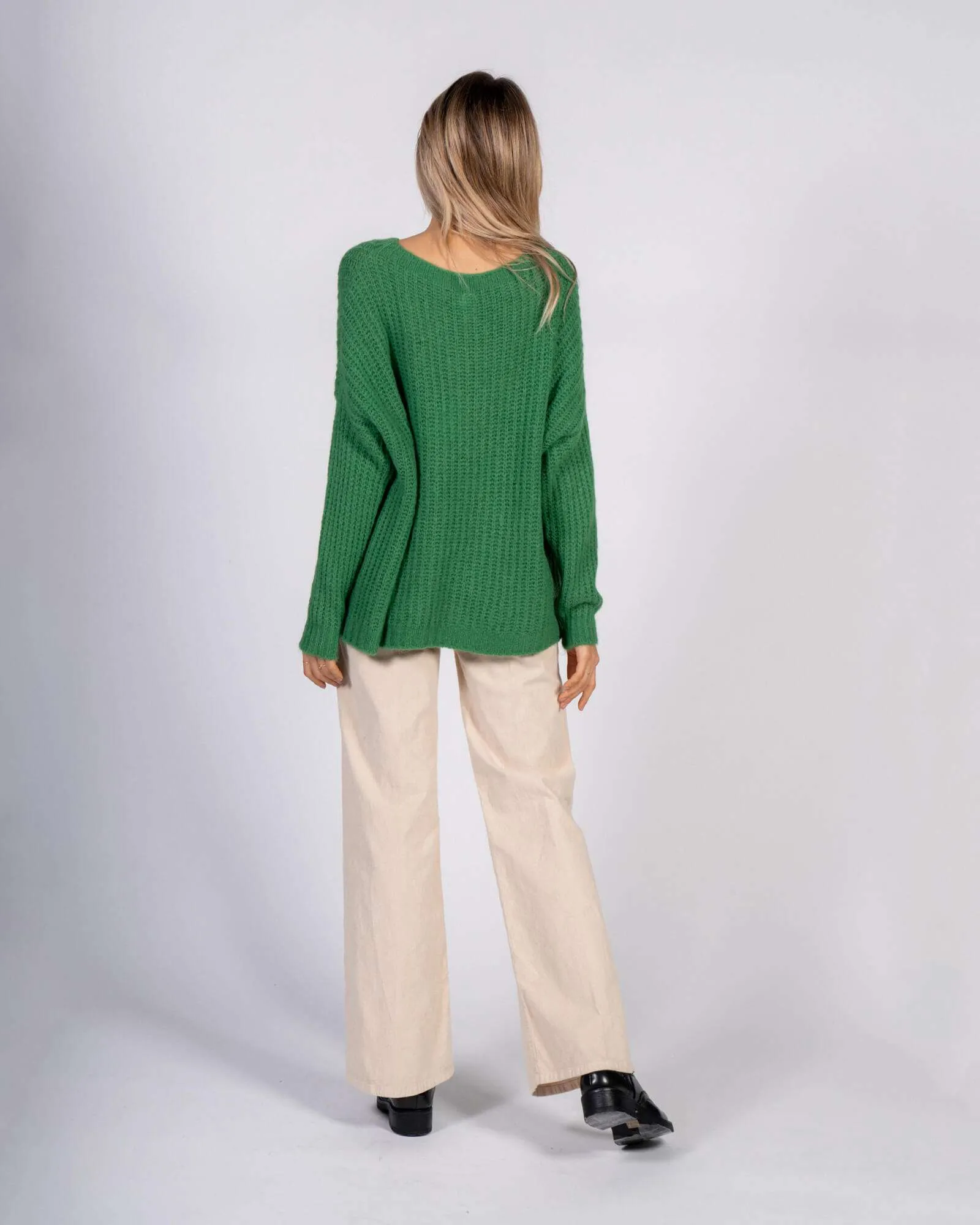 Maglione oversize verde