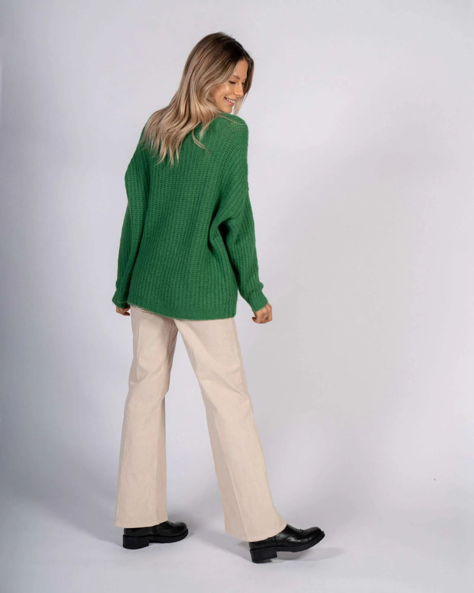 Maglione oversize verde