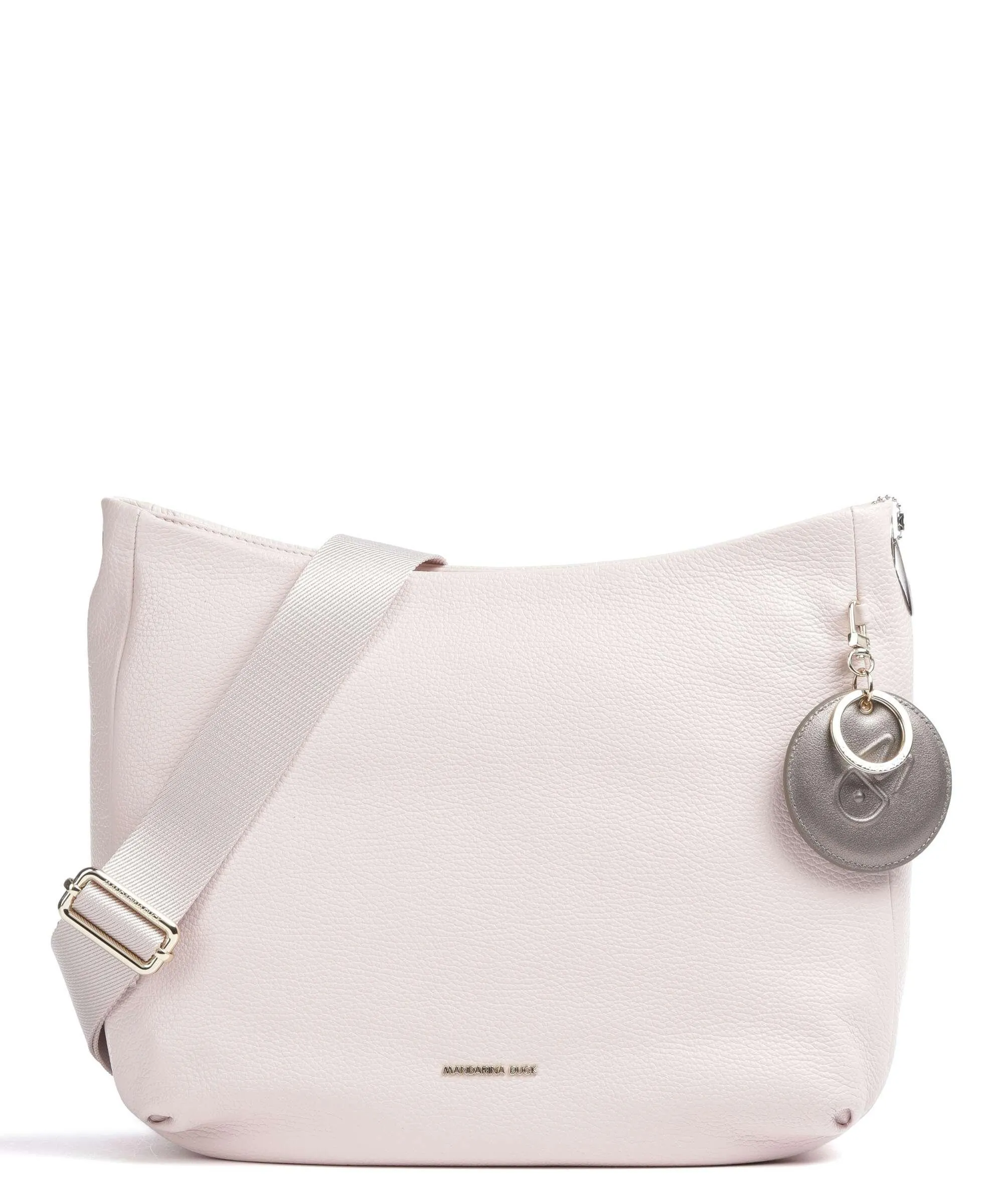 Mandarina Duck Mellow Leather Borsa a spalla pelle di vitello grana rosa  