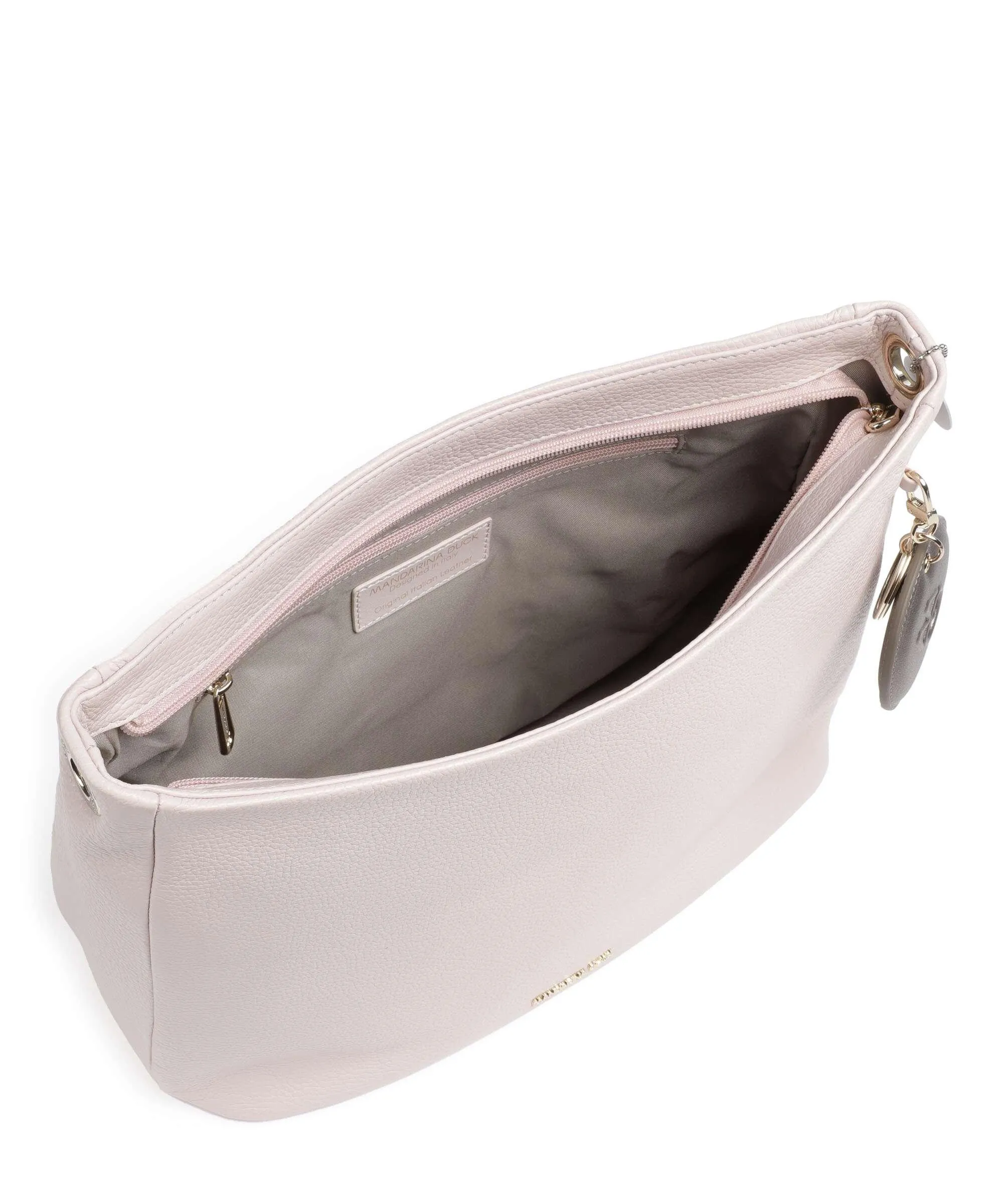  Mandarina Duck Mellow Leather Borsa a spalla pelle di vitello grana rosa  