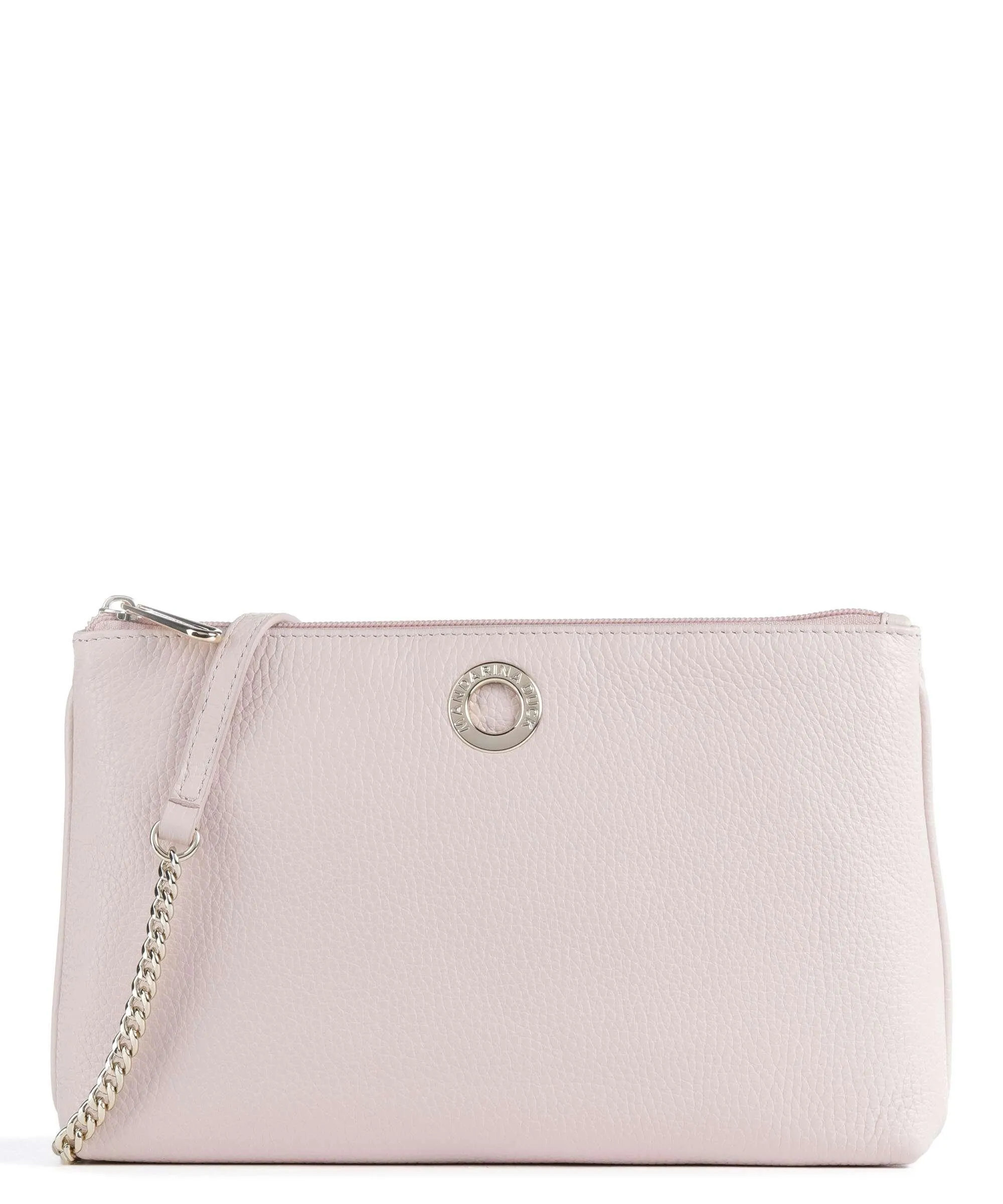  Mandarina Duck Mellow Leather Borsa a tracolla pelle di vitello grana rosa  