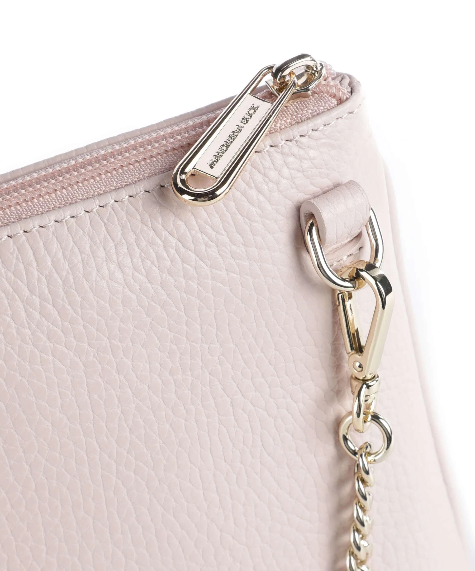  Mandarina Duck Mellow Leather Borsa a tracolla pelle di vitello grana rosa  