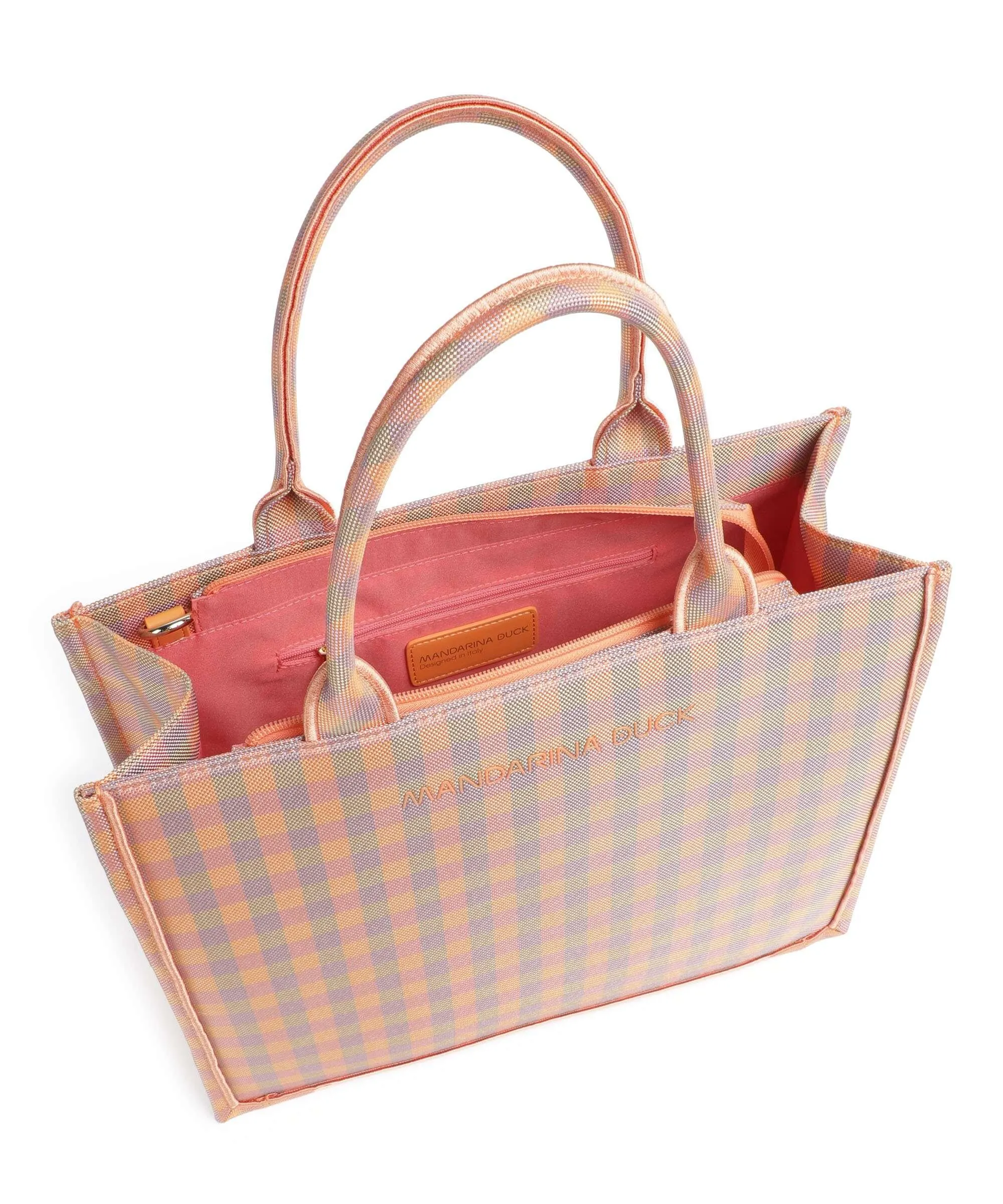  Mandarina Duck Vichy Borsa shopper poliestere multicolore  