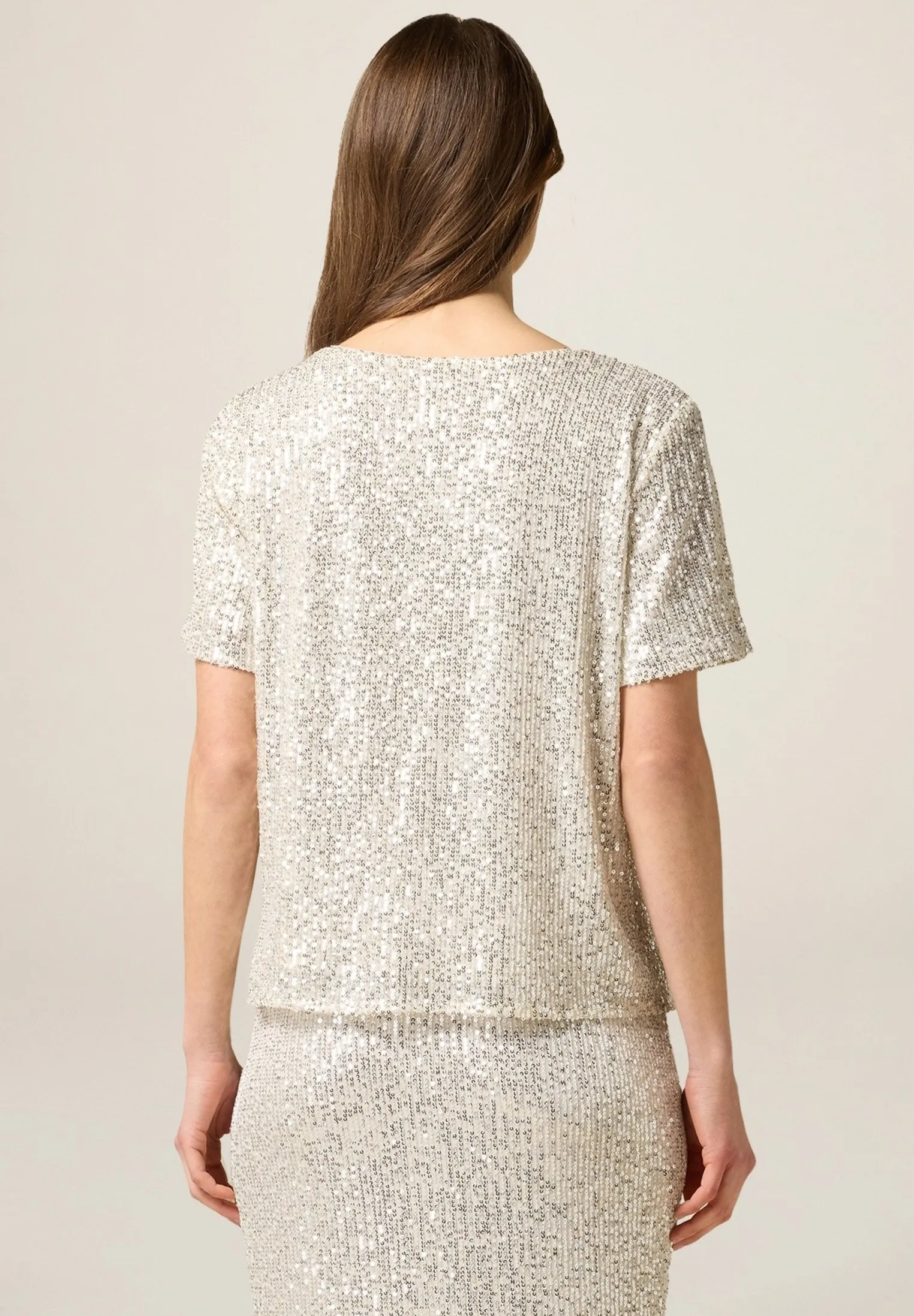 MANICHE CORTE IN PAILLETTES - Camicetta