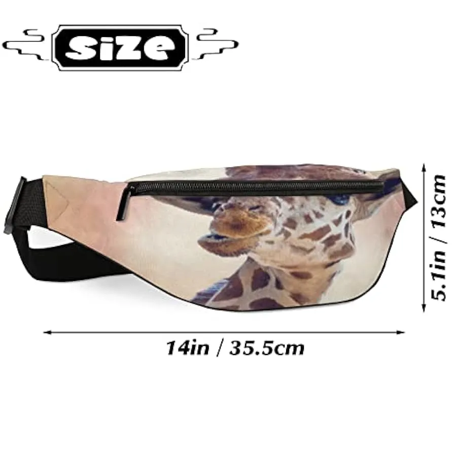 Marsupio a forma di giraffa, per donne, uomini, divertenti marsupio con animale, leggero, borsa da cintura, regalo per corsa, sp