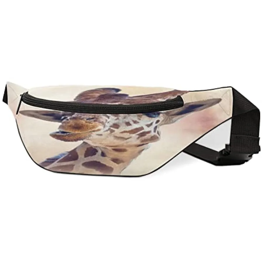 Marsupio a forma di giraffa, per donne, uomini, divertenti marsupio con animale, leggero, borsa da cintura, regalo per corsa, sp