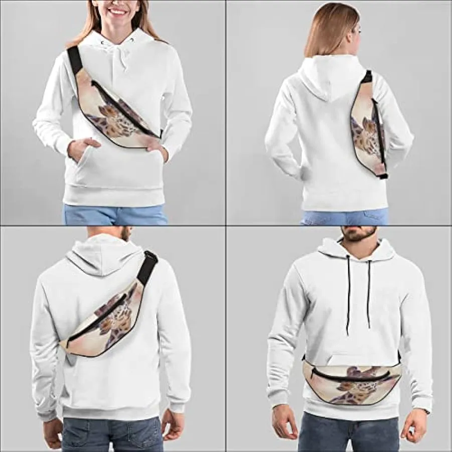 Marsupio a forma di giraffa, per donne, uomini, divertenti marsupio con animale, leggero, borsa da cintura, regalo per corsa, sp