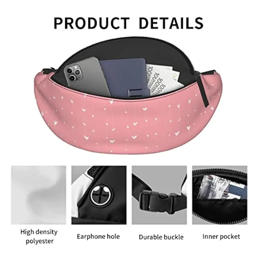 Marsupio da escursionismo Marsupio leggero a tracolla per ragazza con cuore rosa Love Heart 209633529