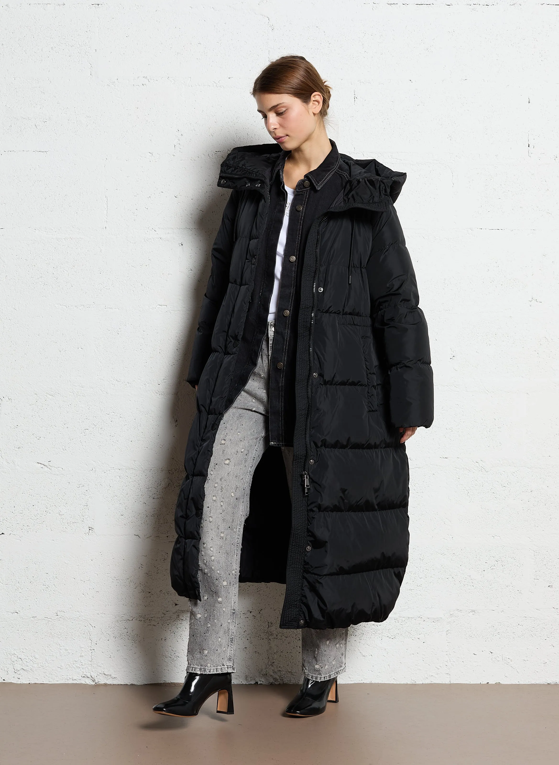  MAX MARA WEEK END   DOLLY - Piumino dritto con cappuccio | Nero