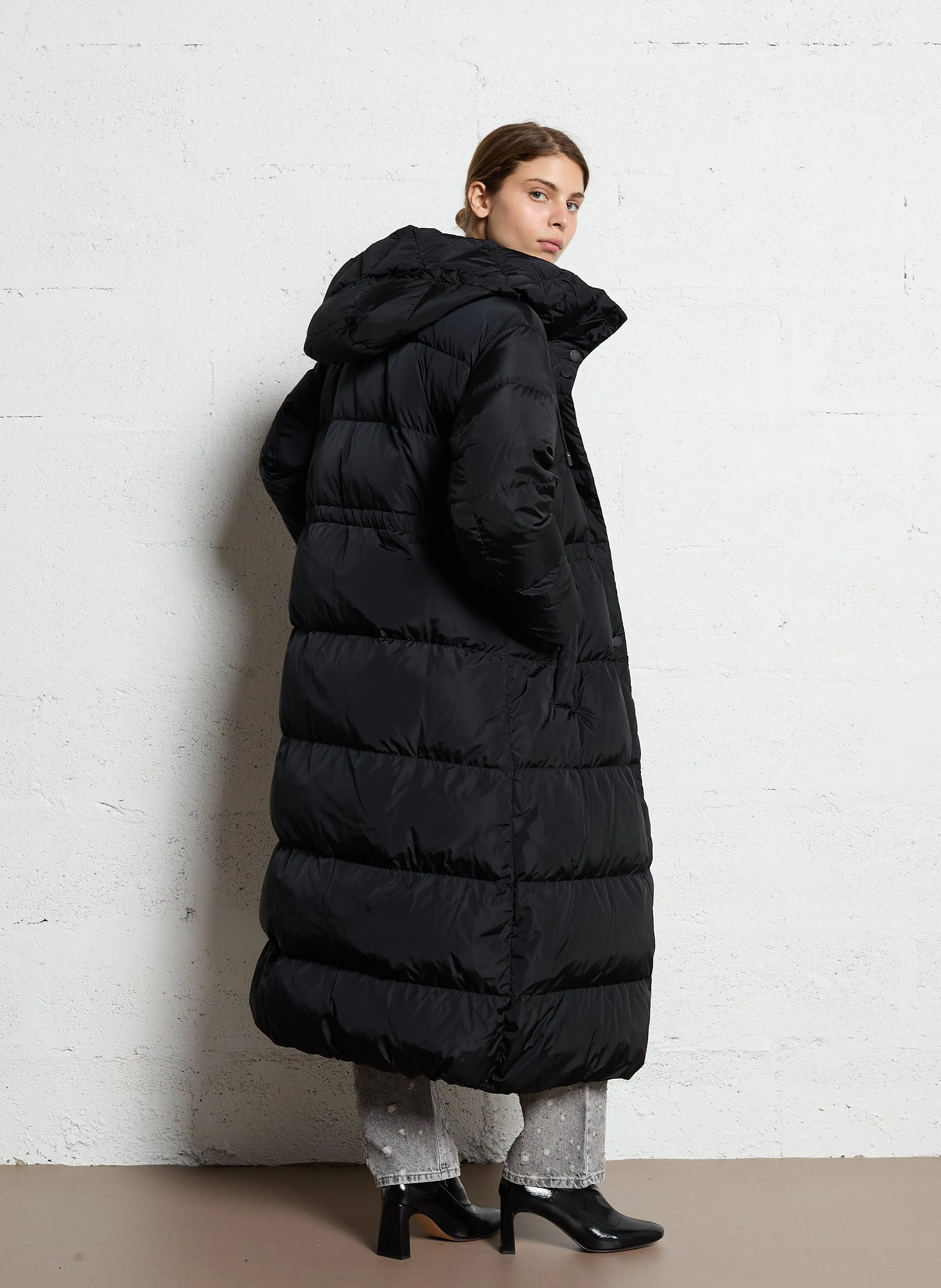  MAX MARA WEEK END   DOLLY - Piumino dritto con cappuccio | Nero