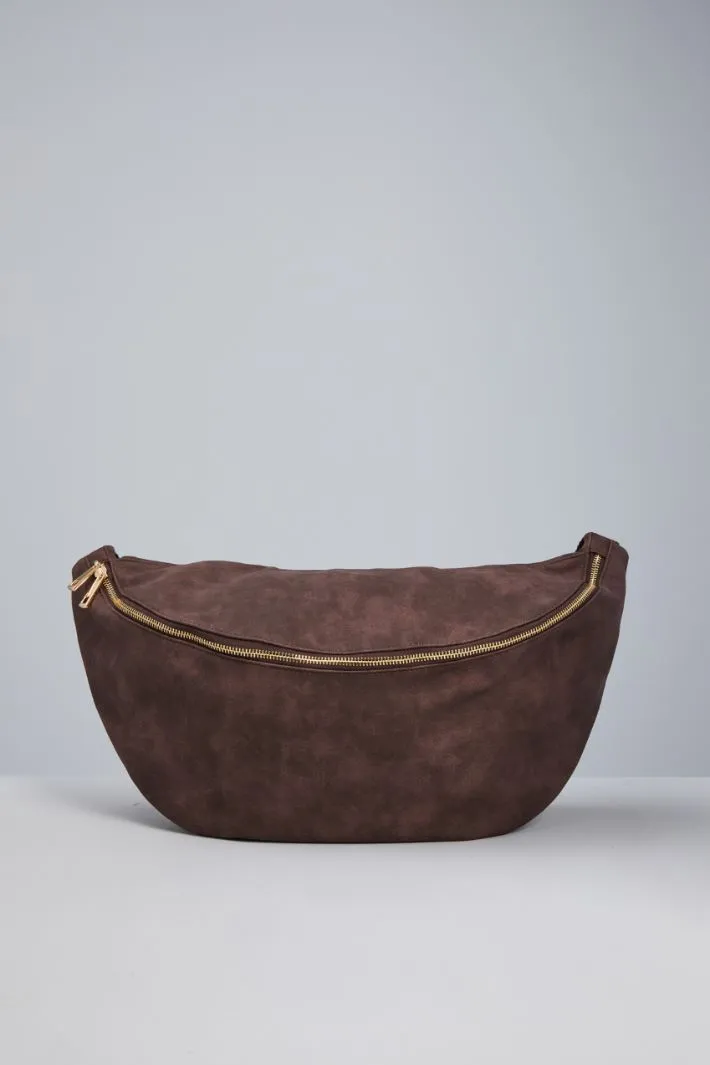 Maxi marsupio in pelle opaca