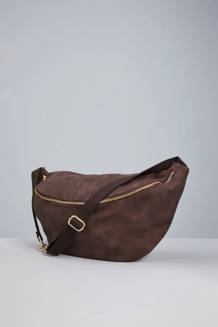 Maxi marsupio in pelle opaca