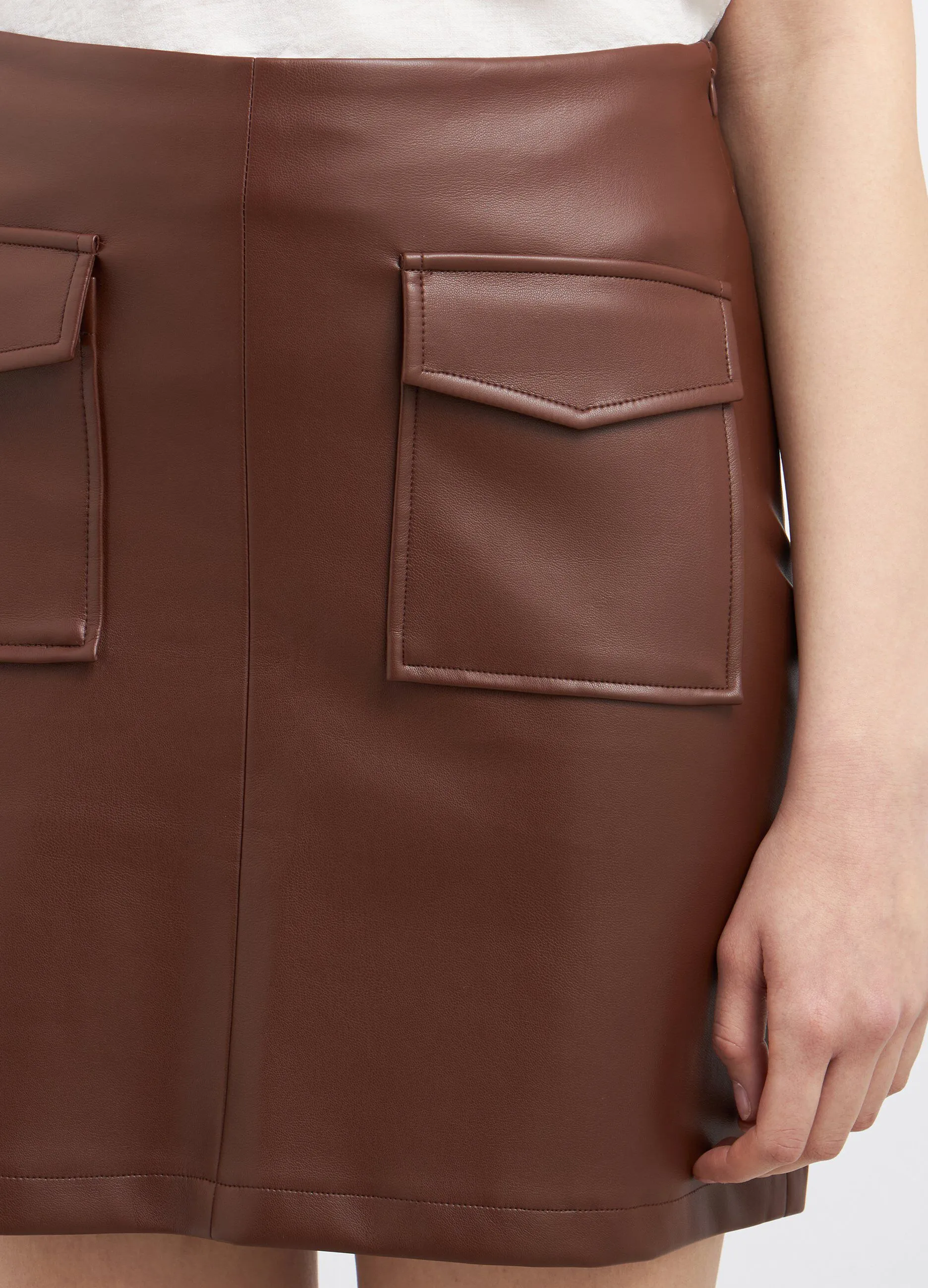 Minigonna in ecopelle donna