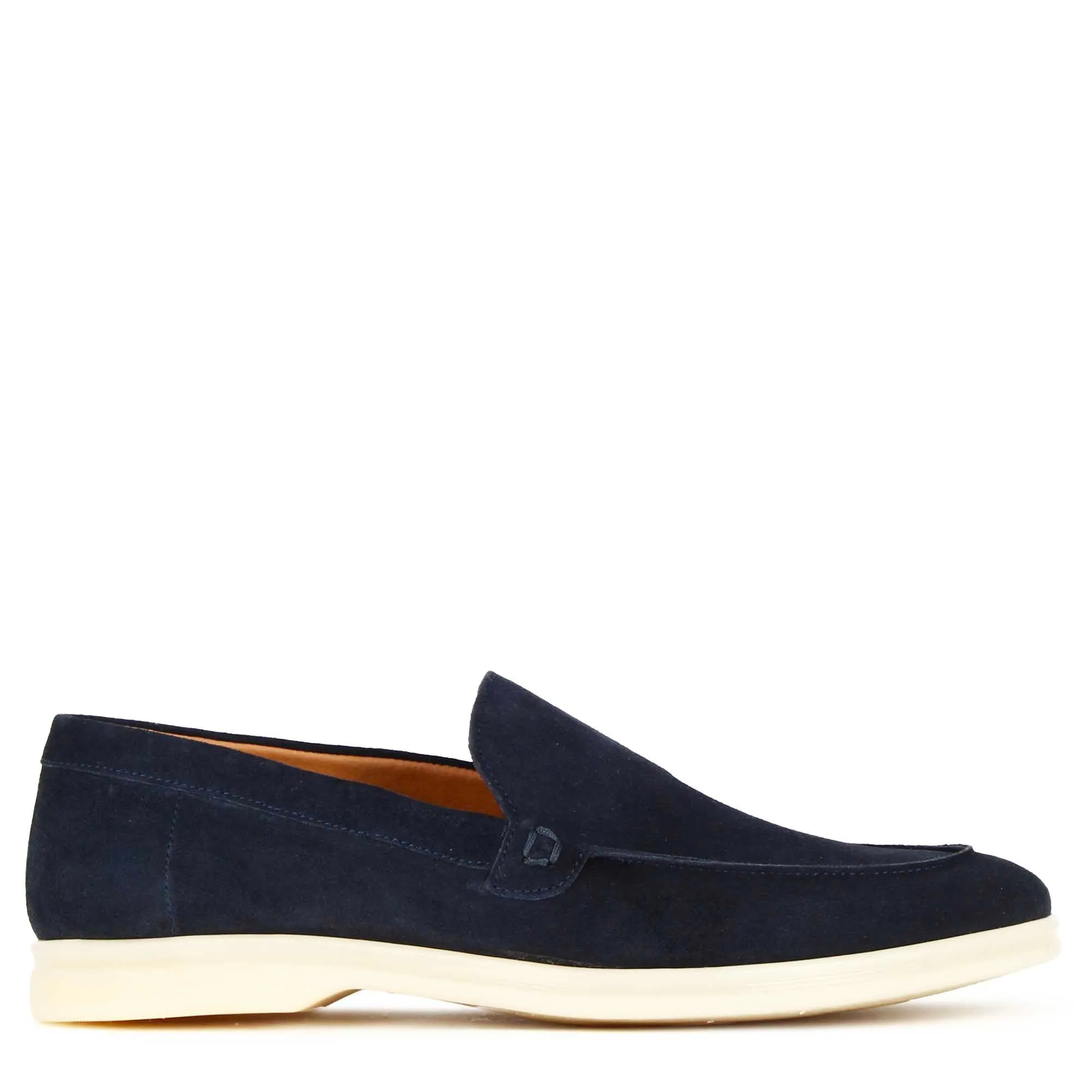 Mocassino da uomo casual in pelle scamosciata colore blu