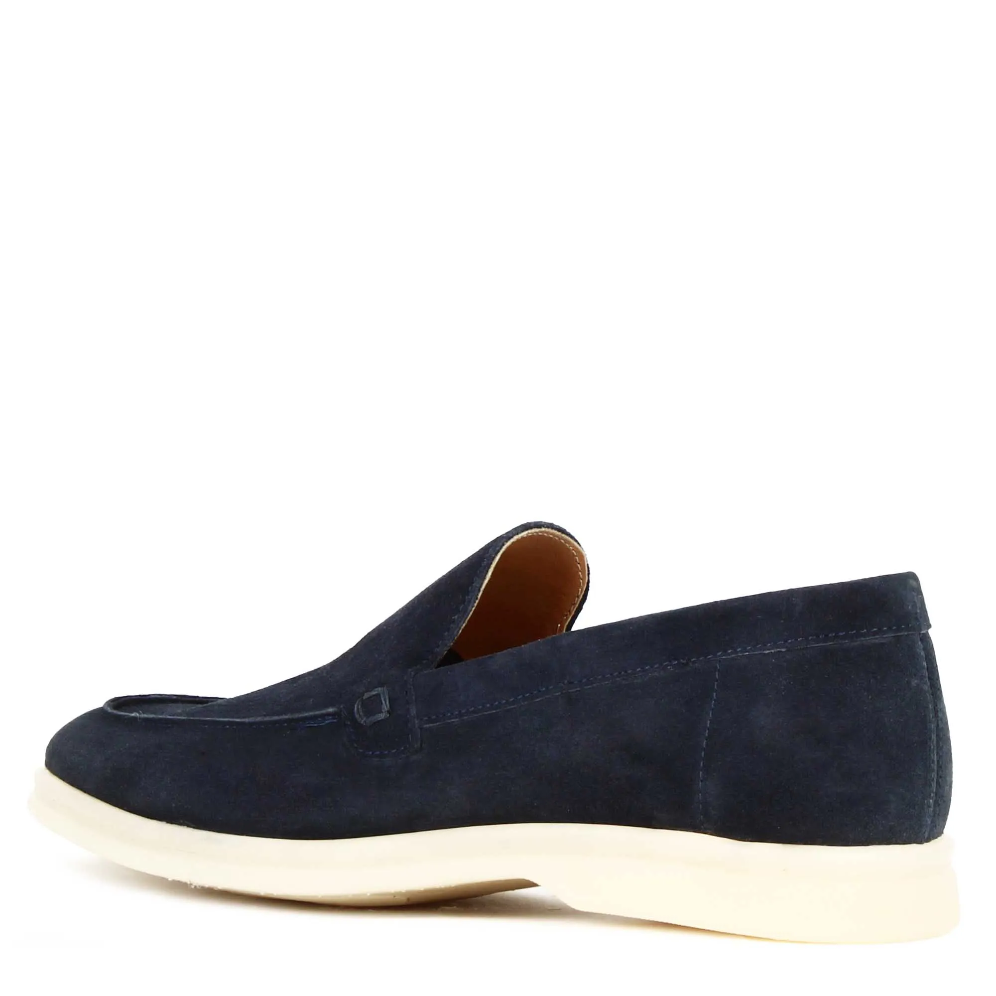 Mocassino da uomo casual in pelle scamosciata colore blu