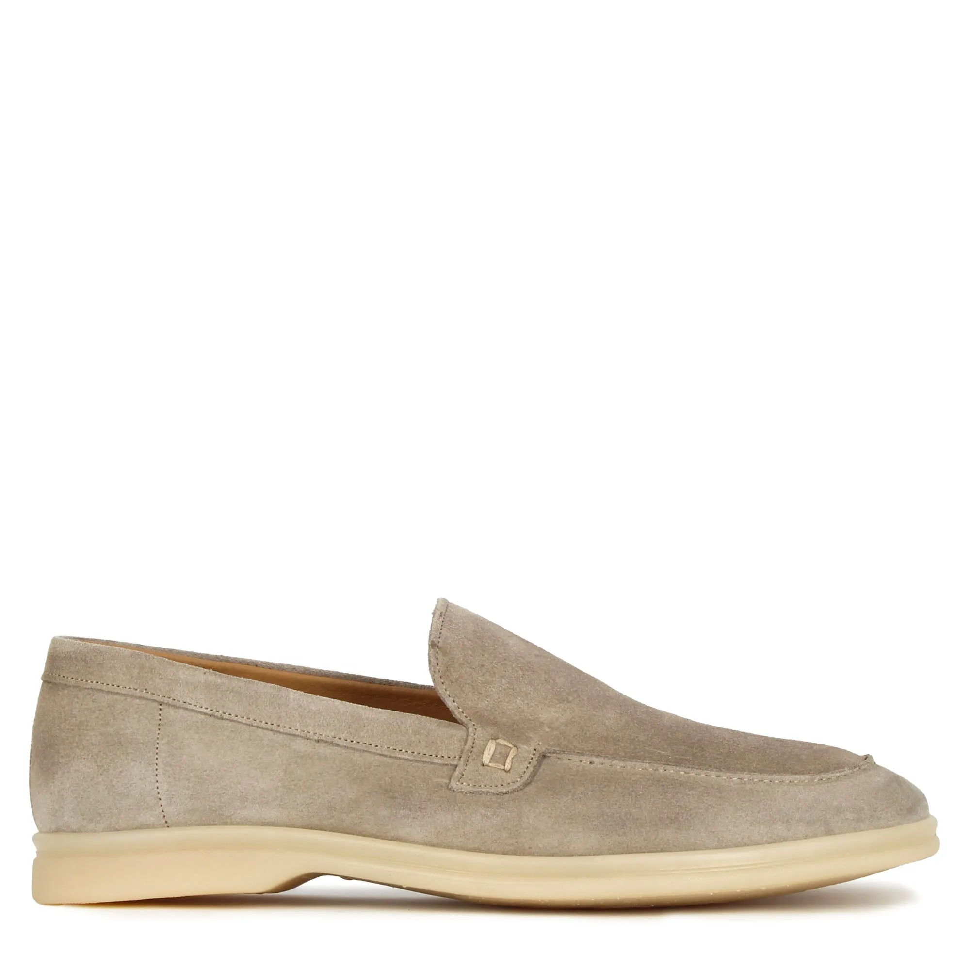 Mocassino da uomo casual in pelle scamosciata colore grigio
