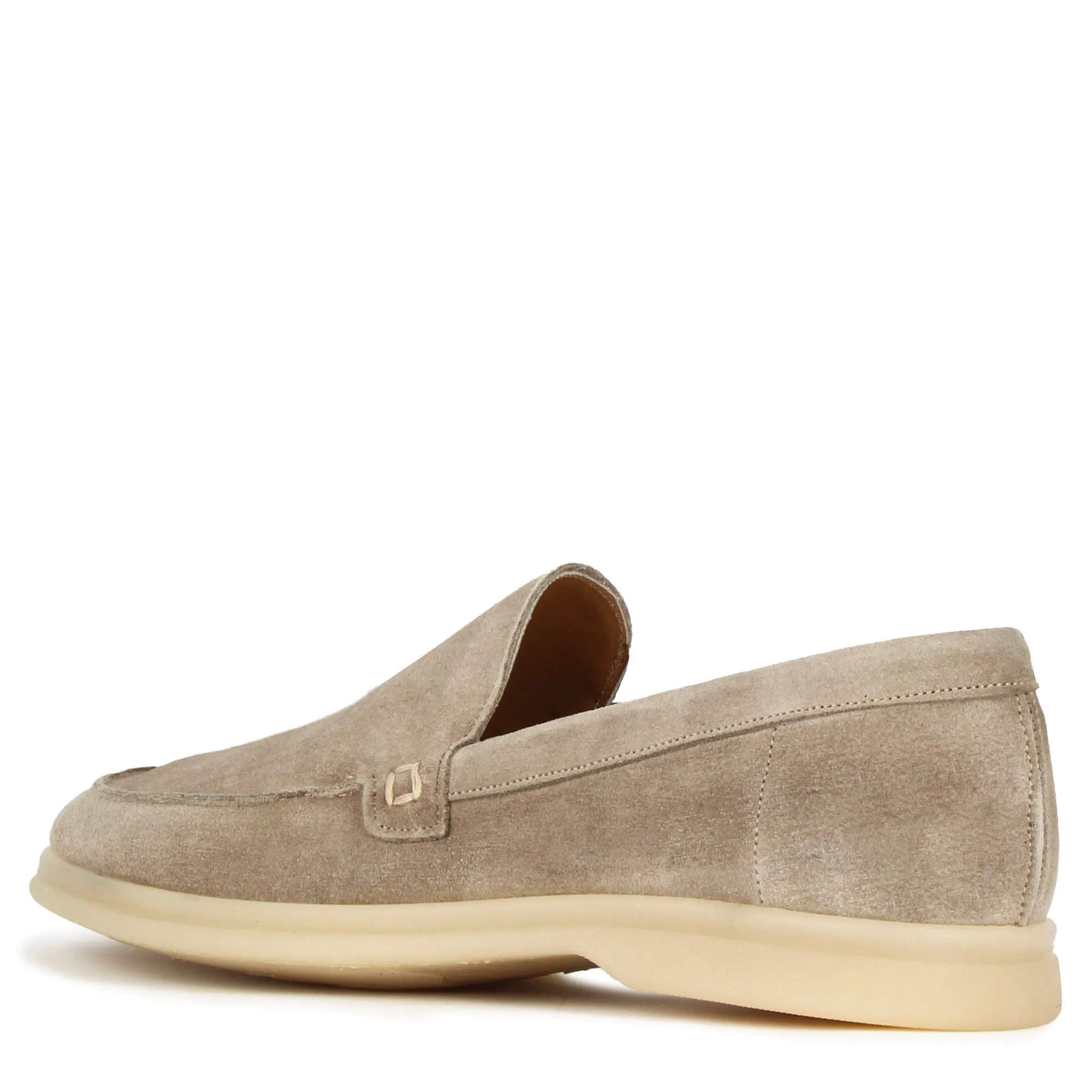 Mocassino da uomo casual in pelle scamosciata colore grigio
