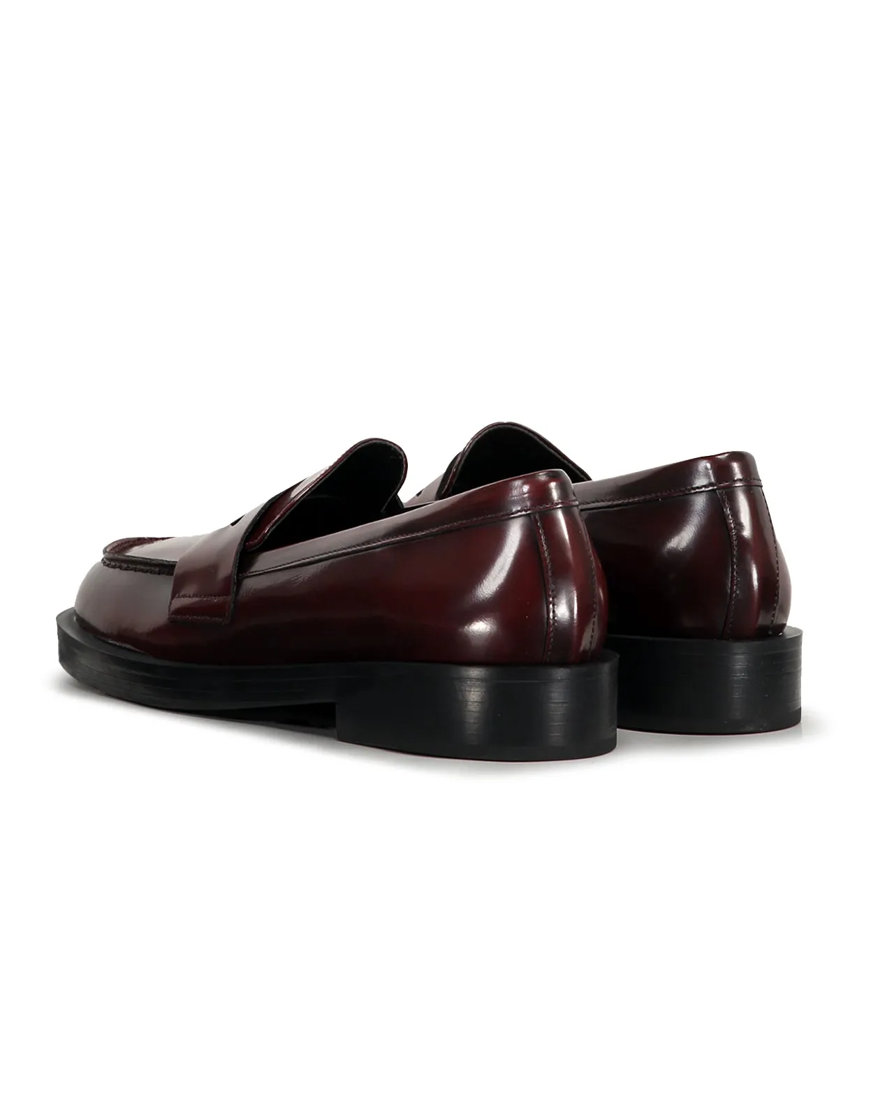 Mocassino pelle spazzolata bordeaux