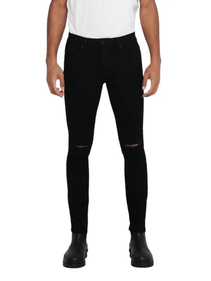 ONLY & SONS WARP LIFE KNEECUT SKINNY FIT JEANS DA UOMO 22017091