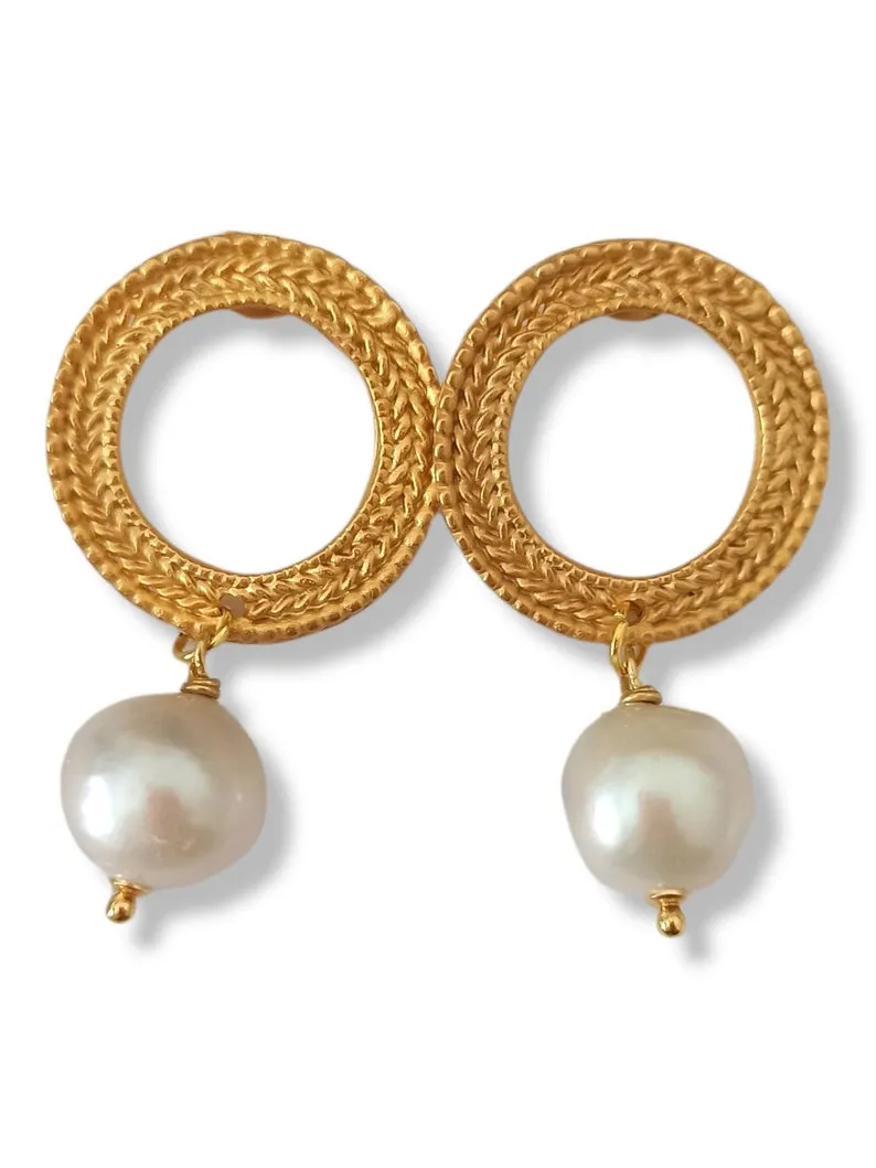 Orecchini a Cerchio con Perle Barocche