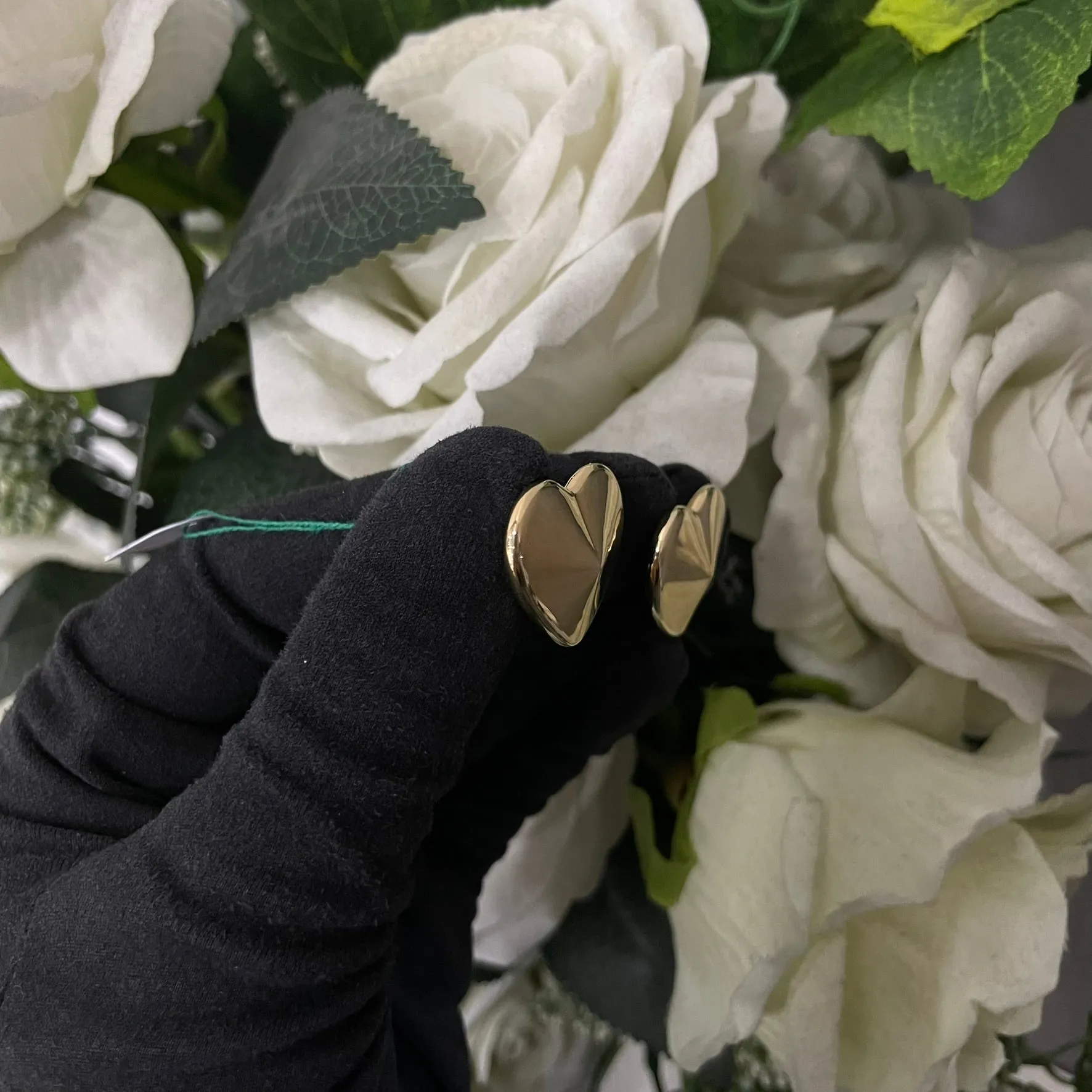 Orecchini cuore bombè oro