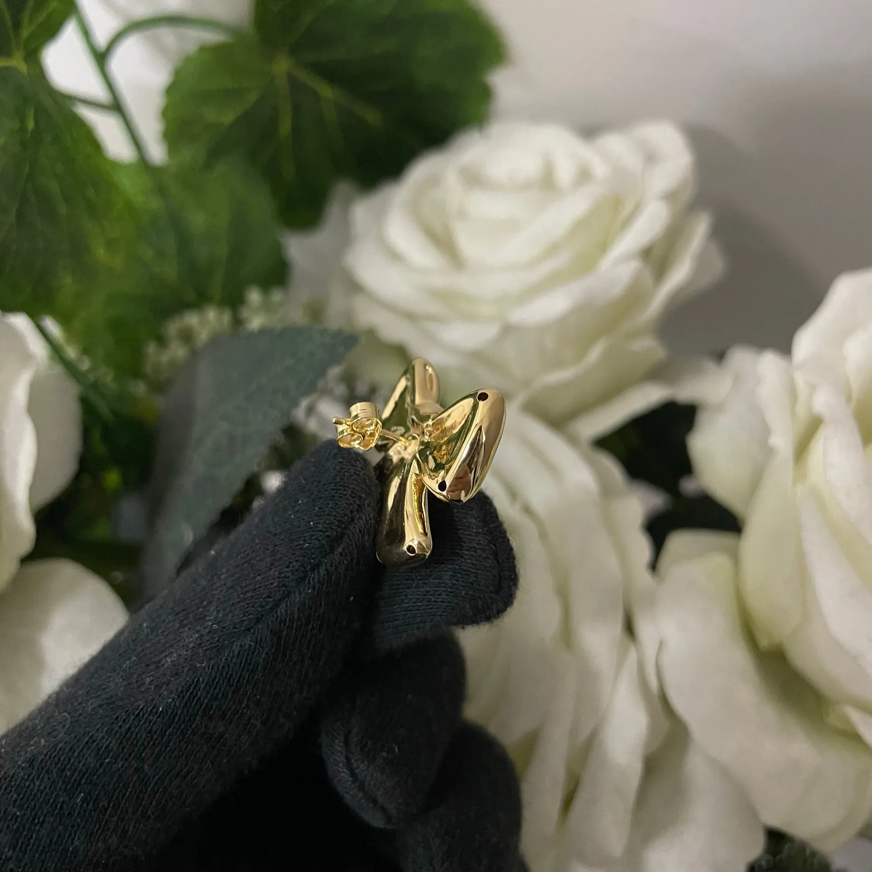 Orecchini fiocco bombè oro