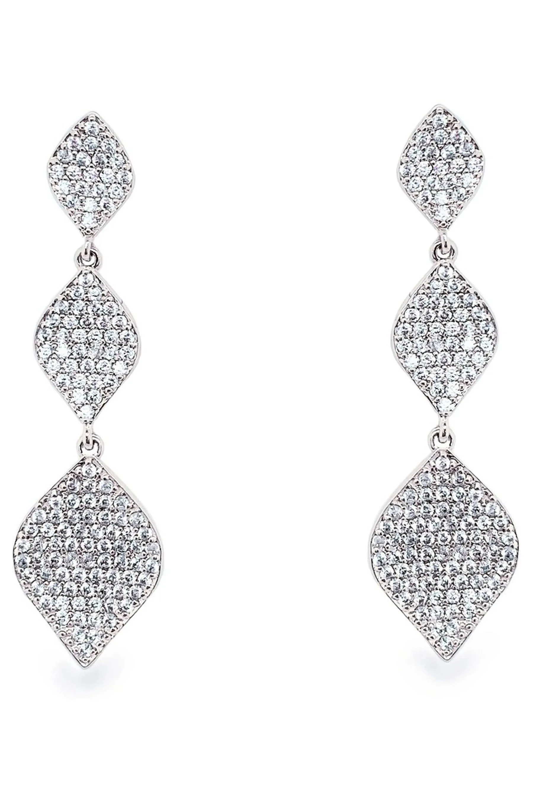 Orecchini Ivory & Co Rochelle Crystal Pave Triple Drop