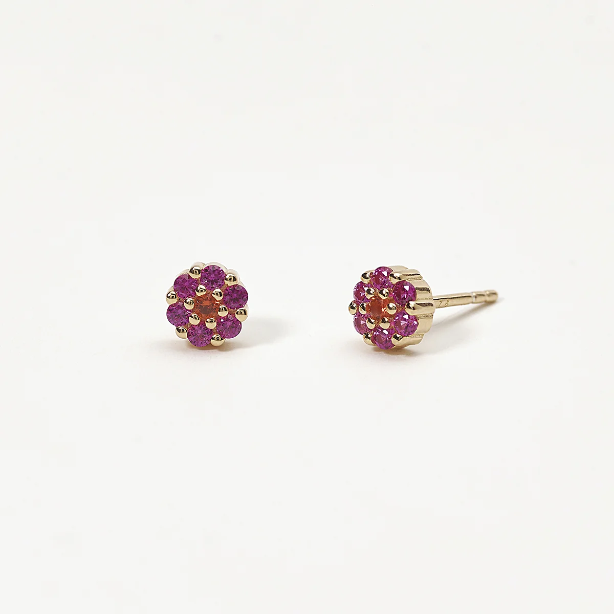 Orecchini Mabina Fiore in Argento Dorato e Zirconi 563502