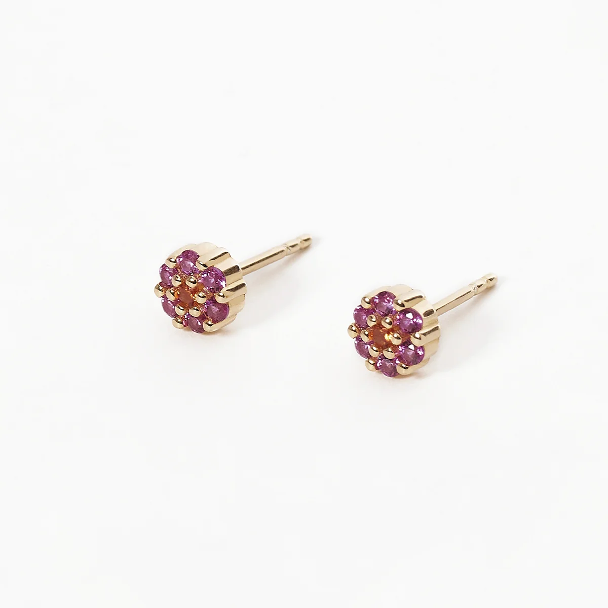 Orecchini Mabina Fiore in Argento Dorato e Zirconi 563502