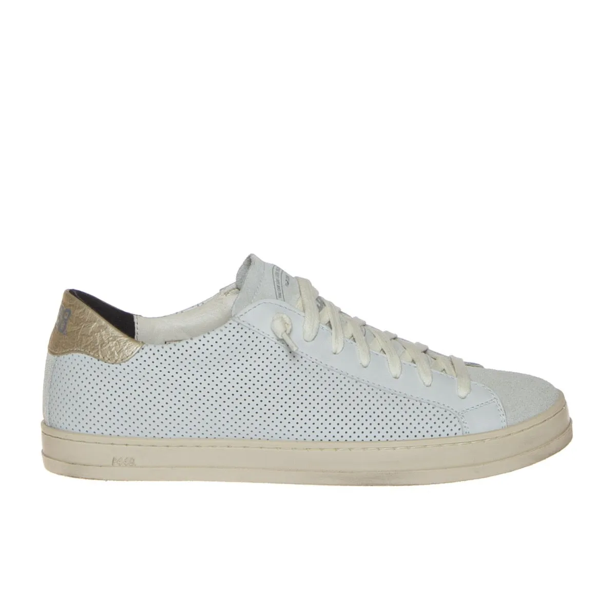 P448 JHON PERF SNEAKER DONNA FORATA BIANCO  