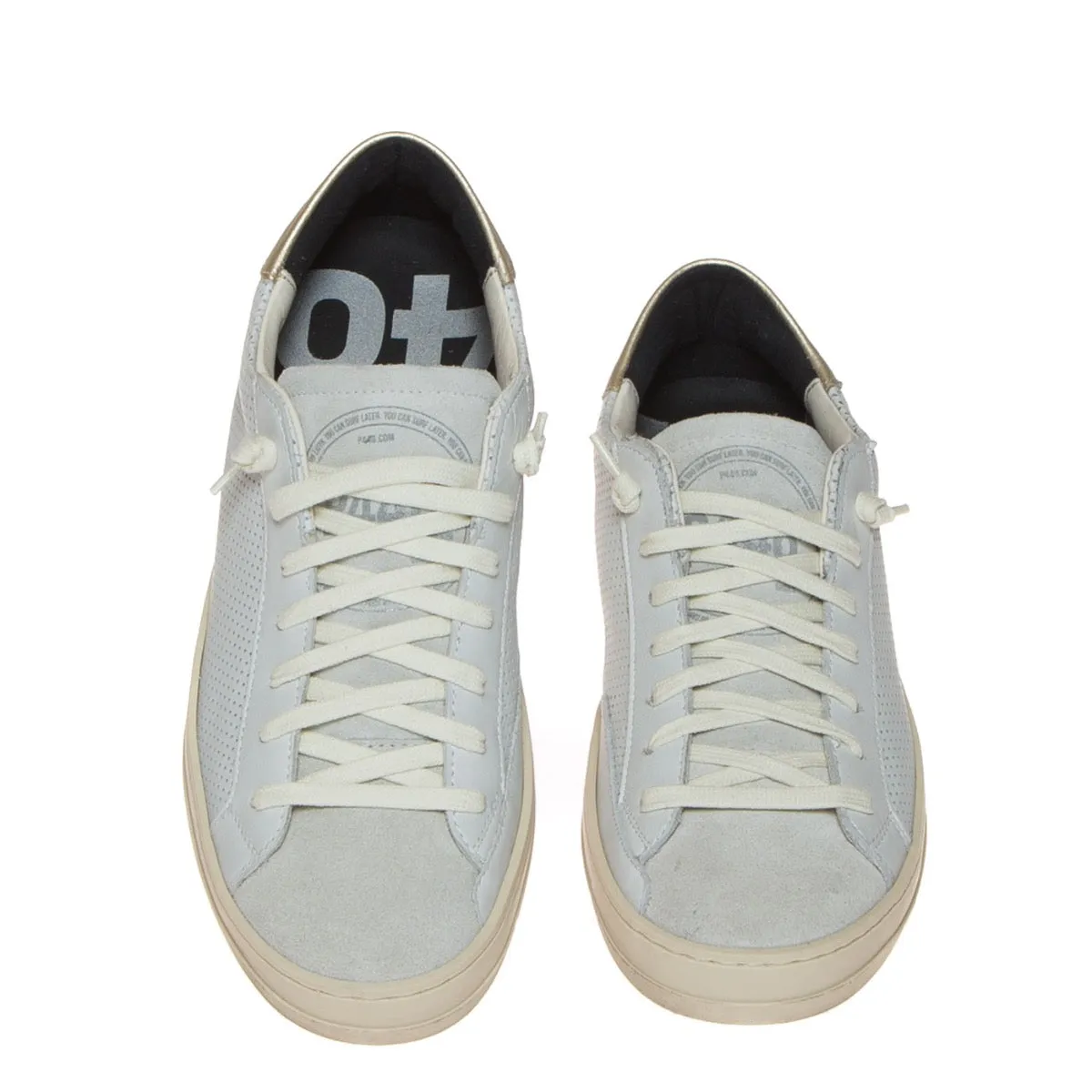 P448 JHON PERF SNEAKER DONNA FORATA BIANCO  