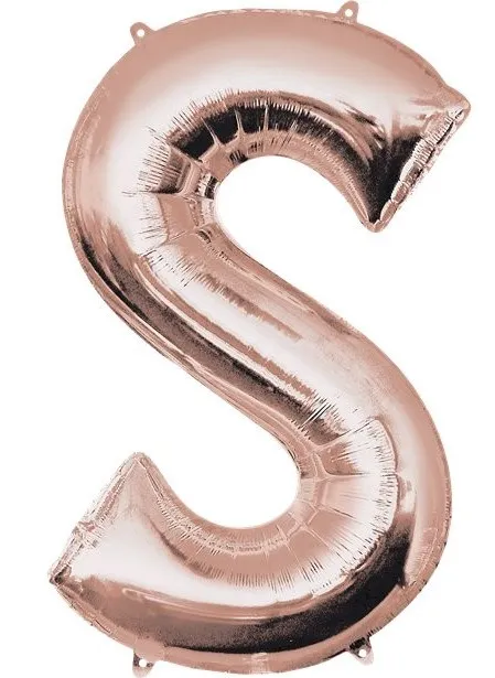 Palloncino foil Letter S oro rosa 41cm
