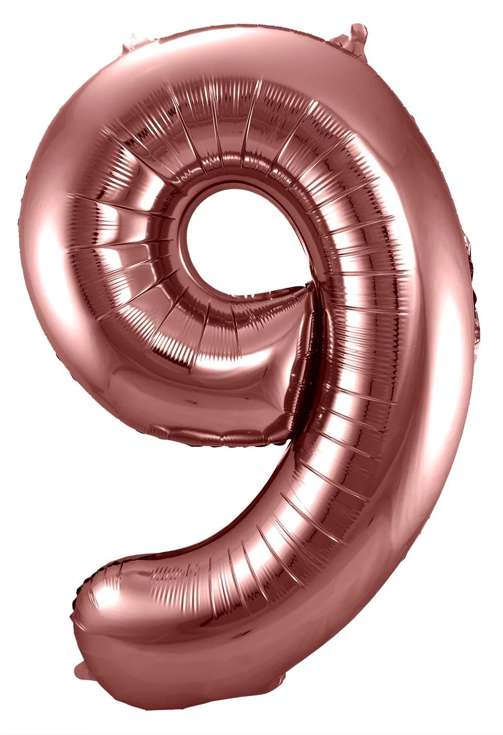 Palloncino numero 9 in metallo oro rosa 86cm