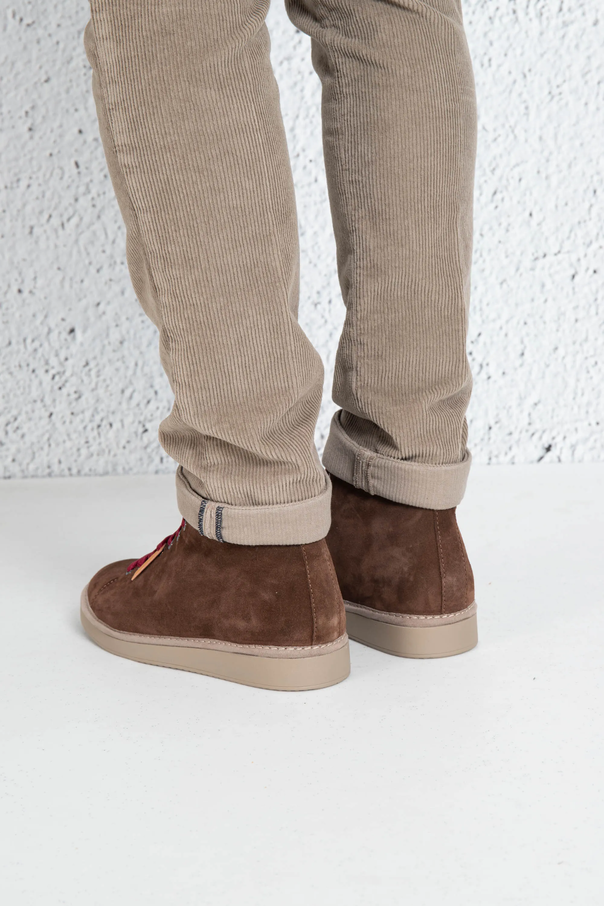 Panchic Scarpa Ankle Boot Suede Rosso Uomo