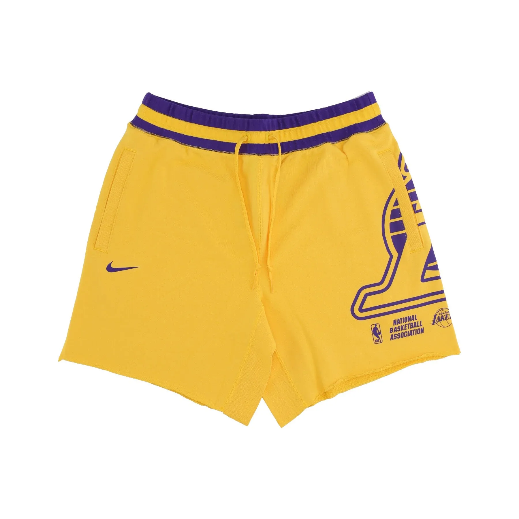 Pantalone Corto Tuta Uomo Nba Fleece Short Courtside Loslak Amarillo