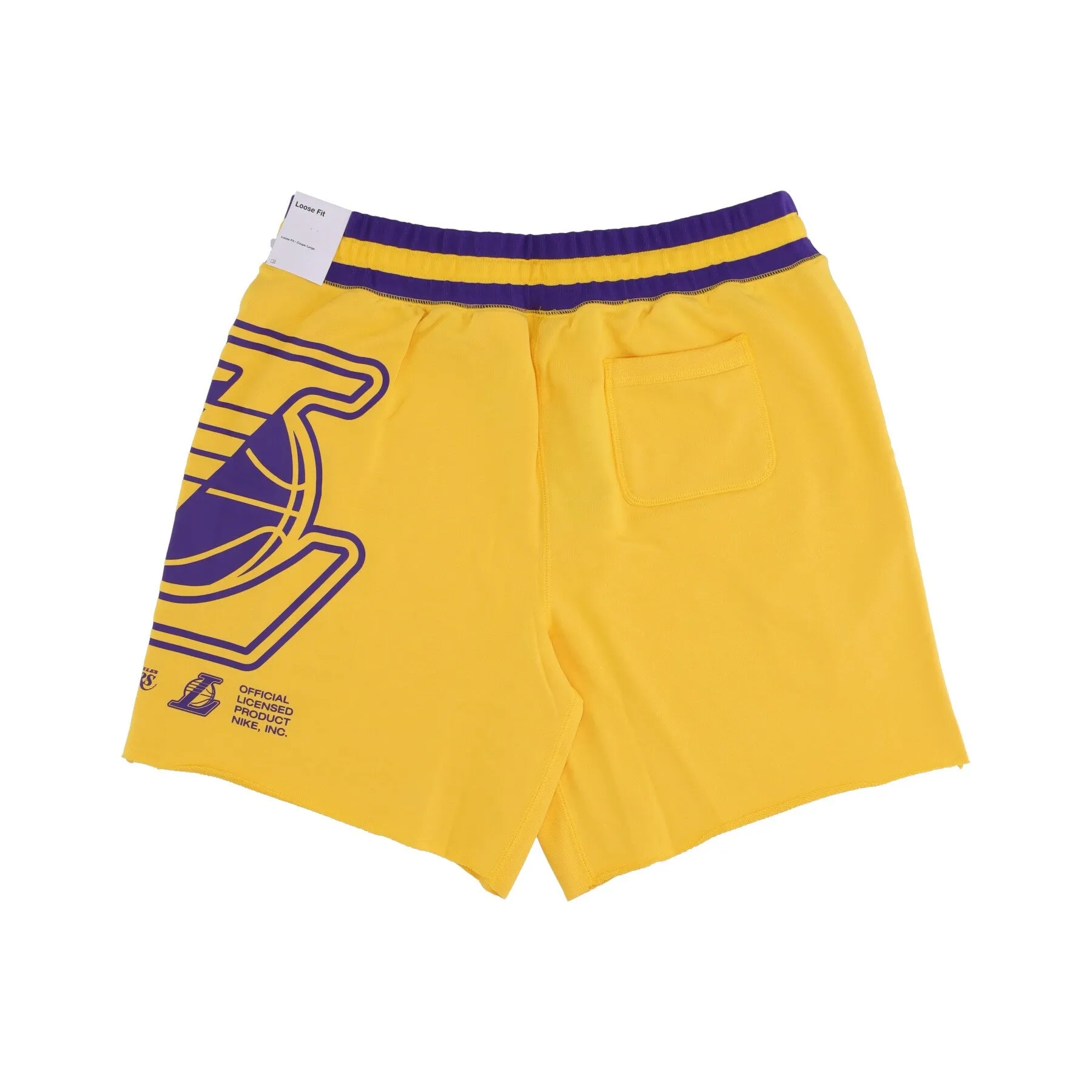 Pantalone Corto Tuta Uomo Nba Fleece Short Courtside Loslak Amarillo