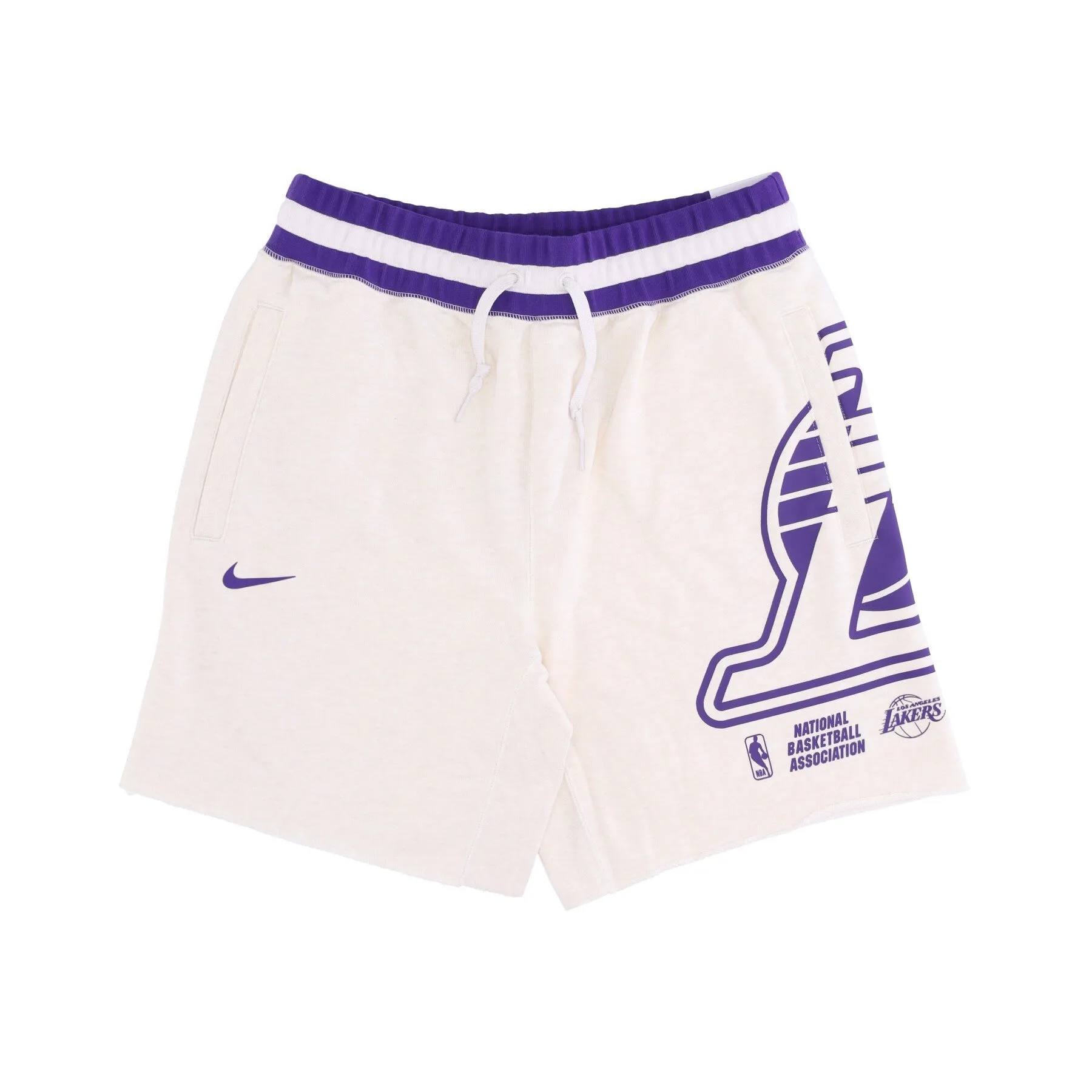 Pantalone Corto Tuta Uomo Nba Fleece Short Courtside Loslak Phantom Htr