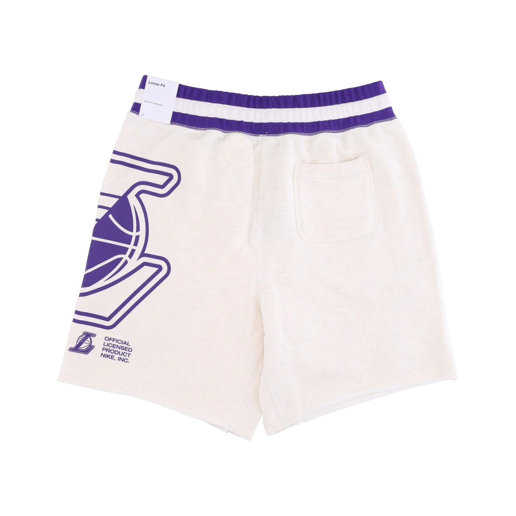 Pantalone Corto Tuta Uomo Nba Fleece Short Courtside Loslak Phantom Htr