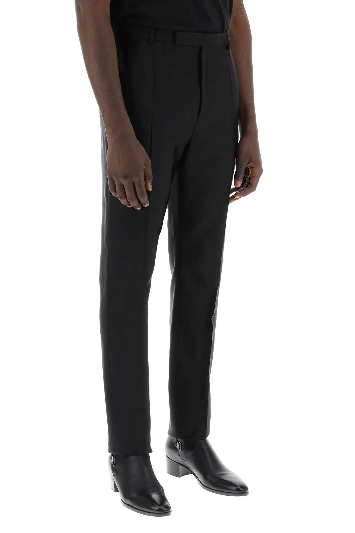 Pantaloni a sigaretta in faille