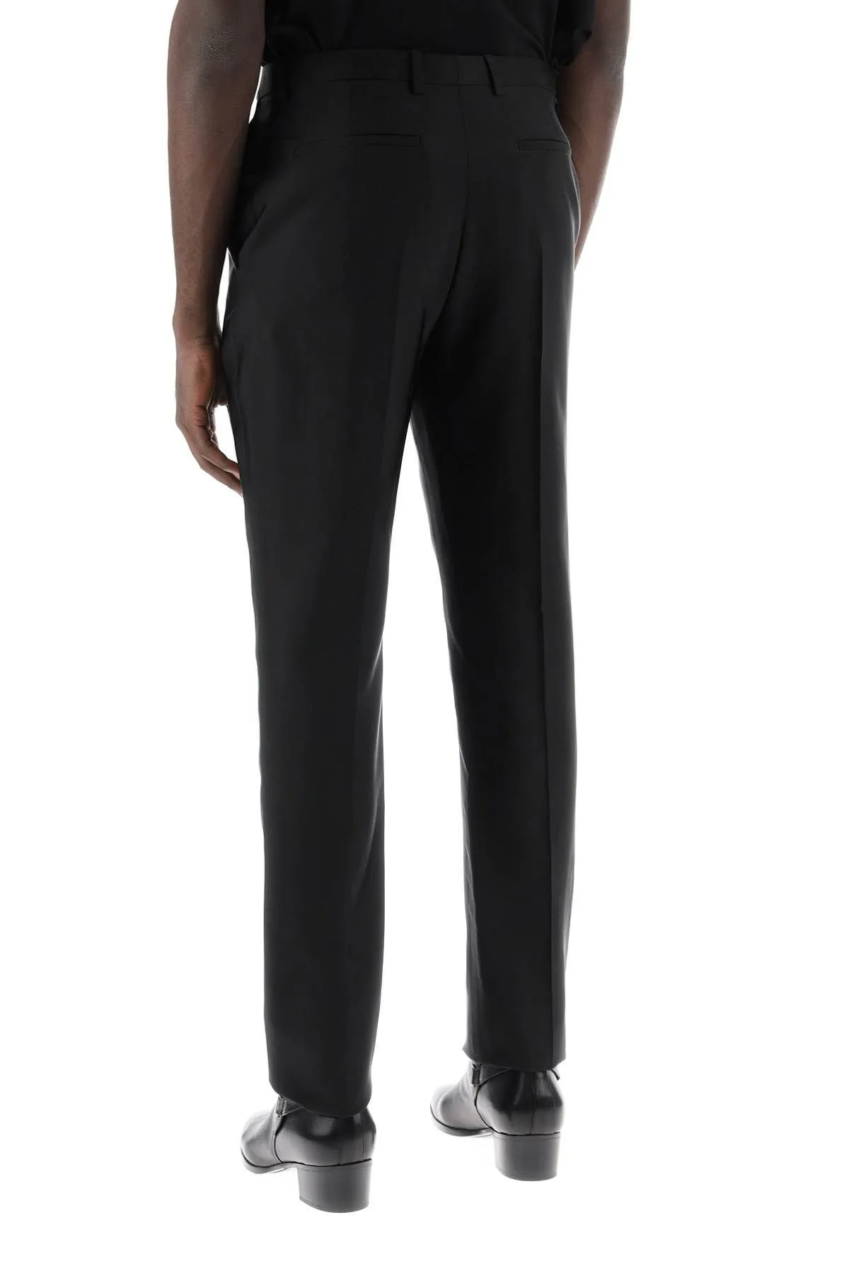 Pantaloni a sigaretta in faille